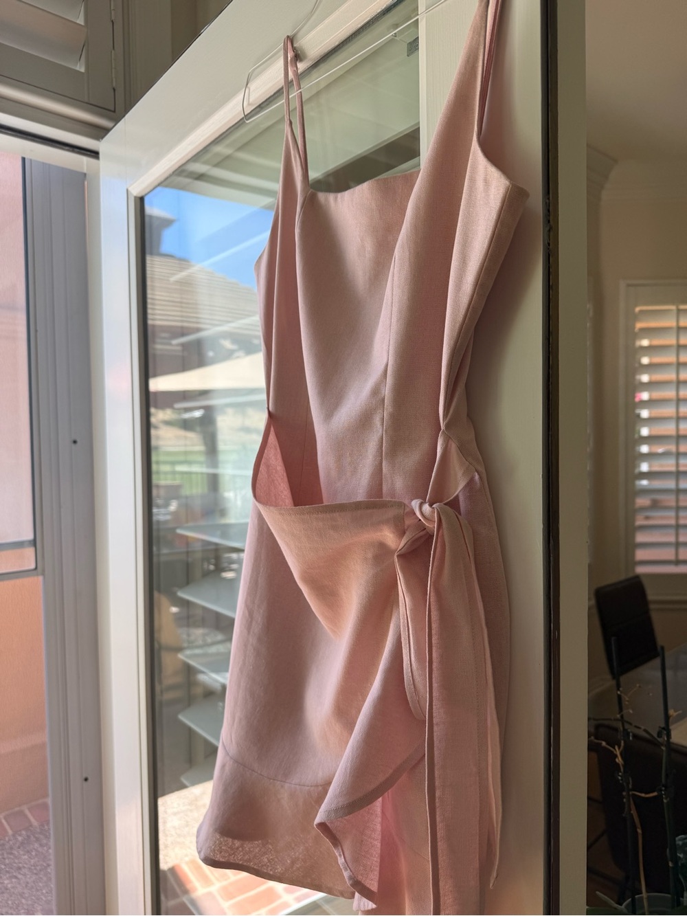 Princess Polly Blush Pink Tie-Waist Mini Slip Dress